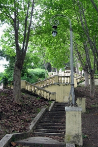 Steps to the sea at Stalin's Dacha in Museri, Abkhazia