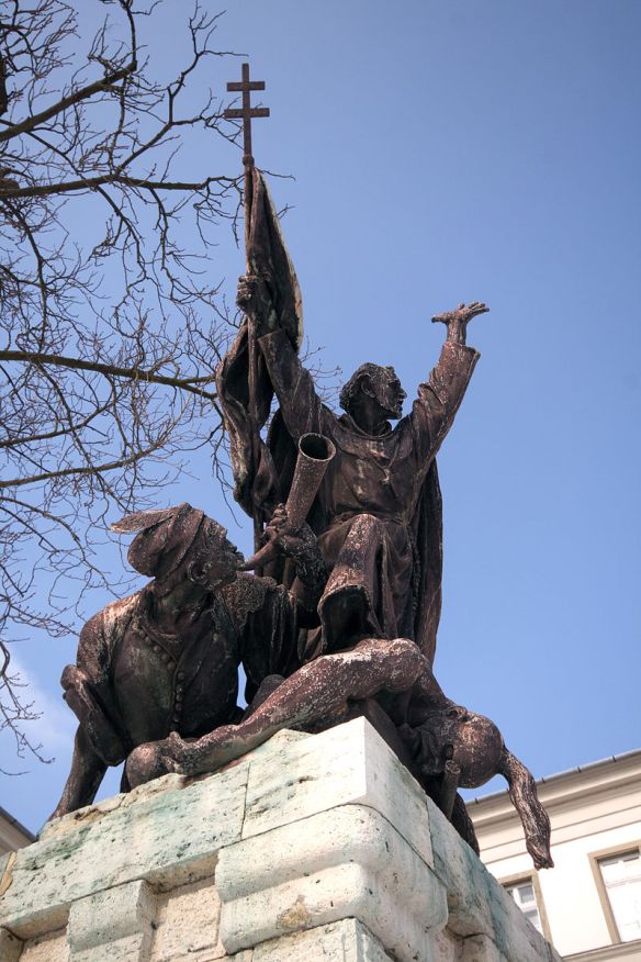 Statue of János Kapisztran (Saint John Capistrano) in Castle District